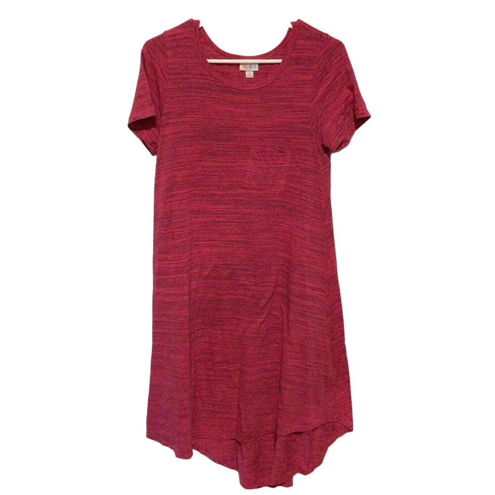 LuLaRoe Carly Dress XS Pink Simply Comfortable Swing Style w/ Pocket
